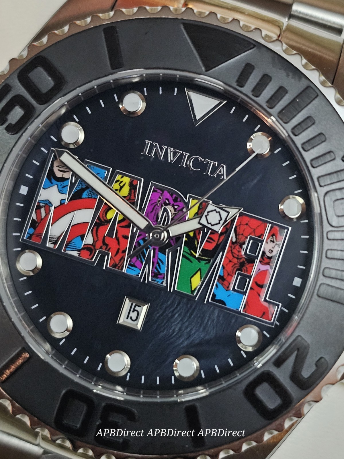 Invicta – Marvel #60 Logo – 50mm Limited Edition Flame-Fusion mens Quartz watch