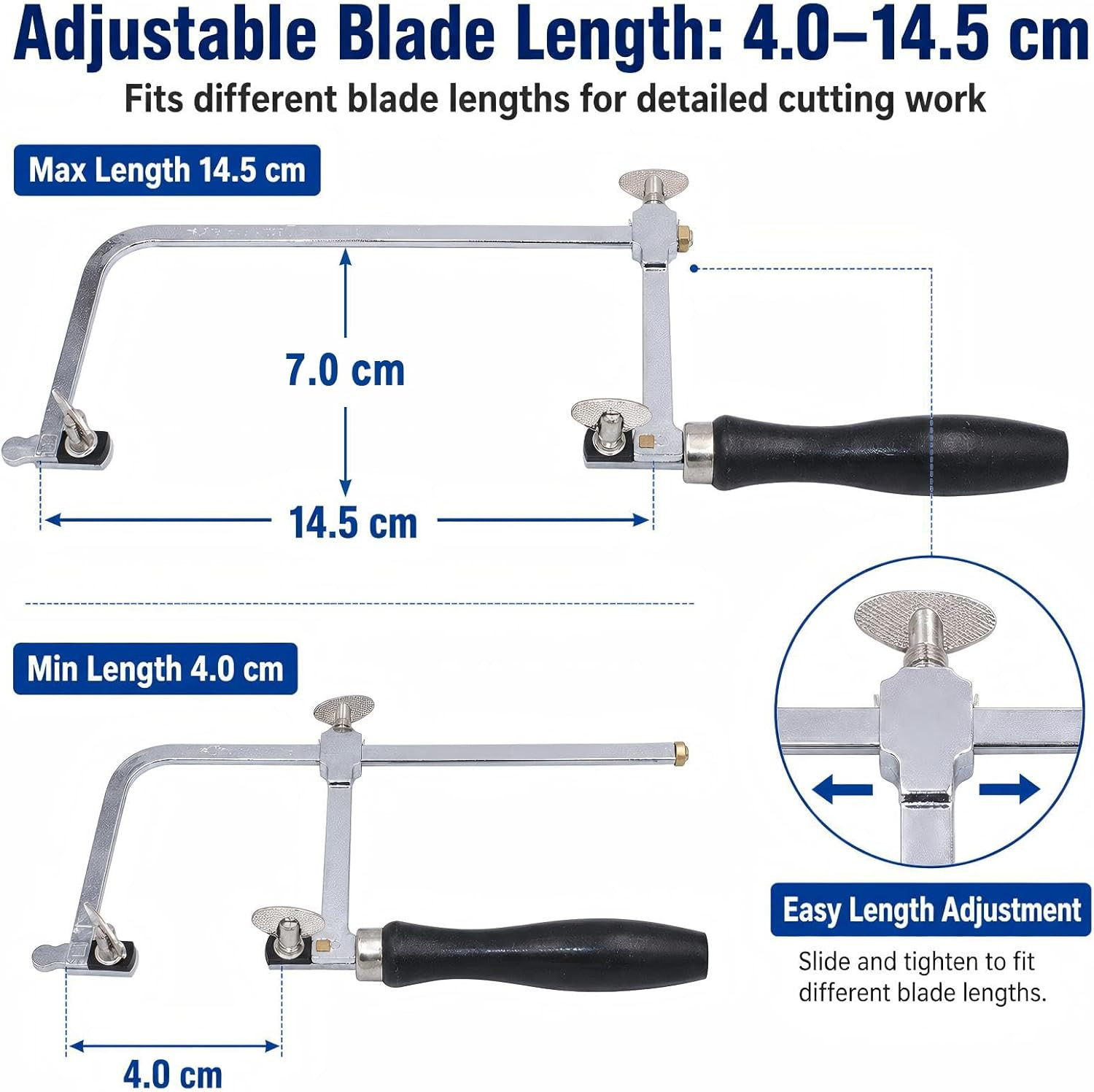 Jeweler’S Saw Frame Adjustable with 144 Blades Professional Jewelry Making Kit (