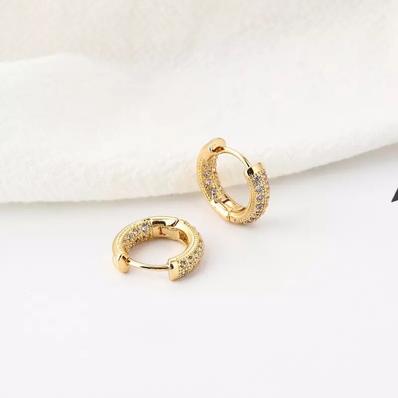 Argollas Grandes de Mujer Chapada en Oro 10K Aros Accesorios Regalos Para Mujer