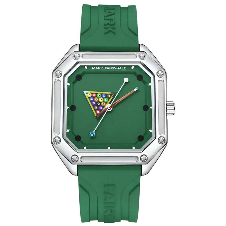 Mark Fairwhale Mens Pool Table Billiards Watch Quartz Rubber Strap FW-5047