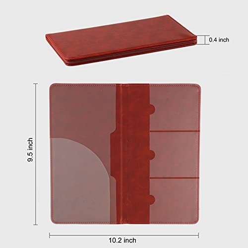 UYYE Auto Car Registration and Insurance Documents Holder – PU Leather Red