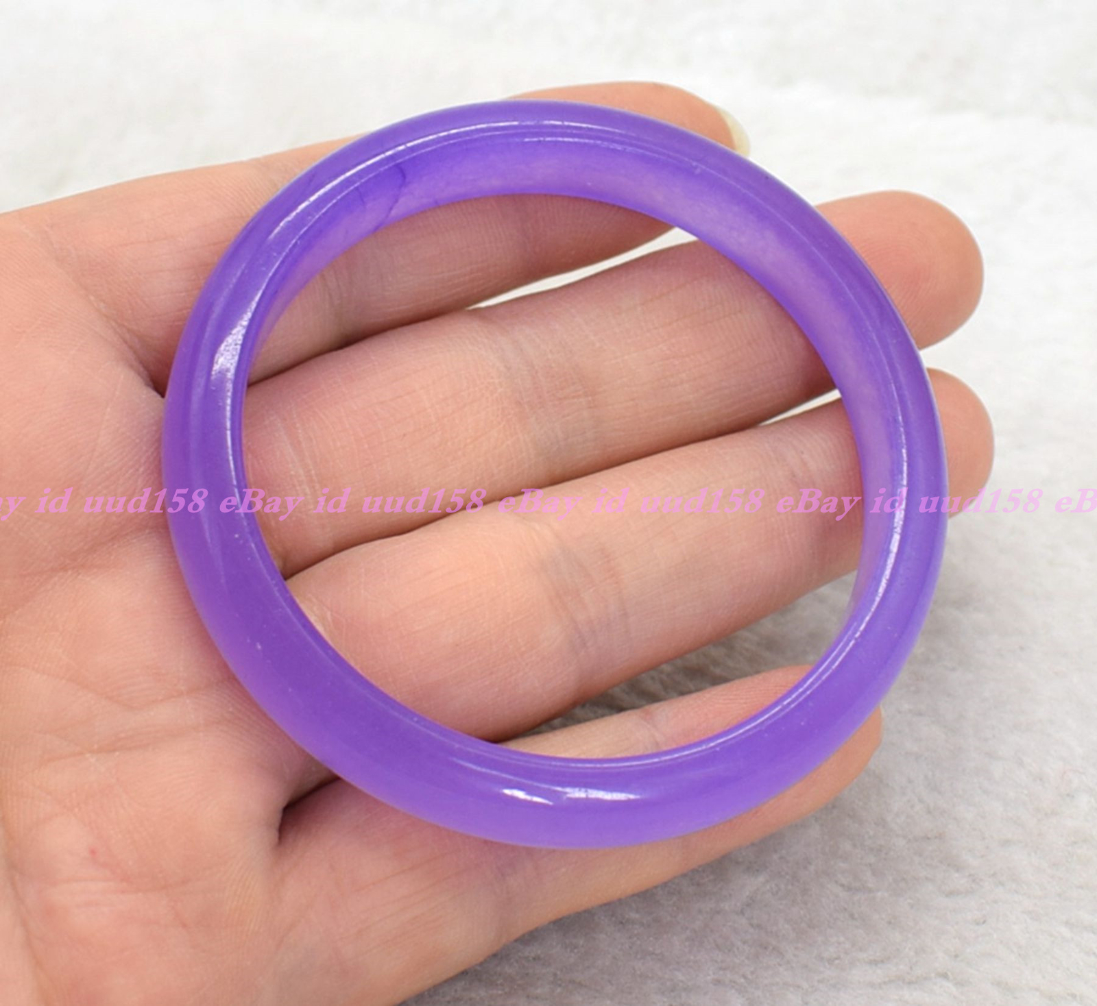 Natural Deep Violet Alexandrite Jade Gemstone Bangle Bracelet 56-62mm Jewelry