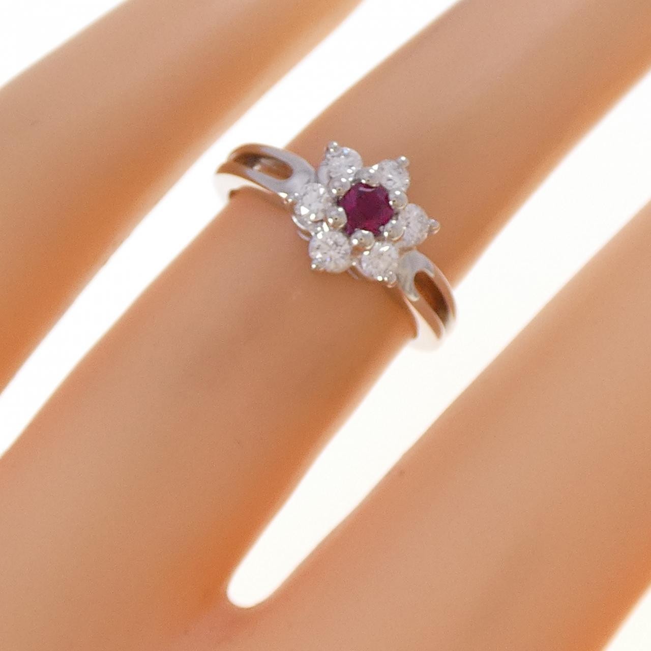 Authentic Mikimoto Ruby Ring 0.16ct #260-006-469-4610