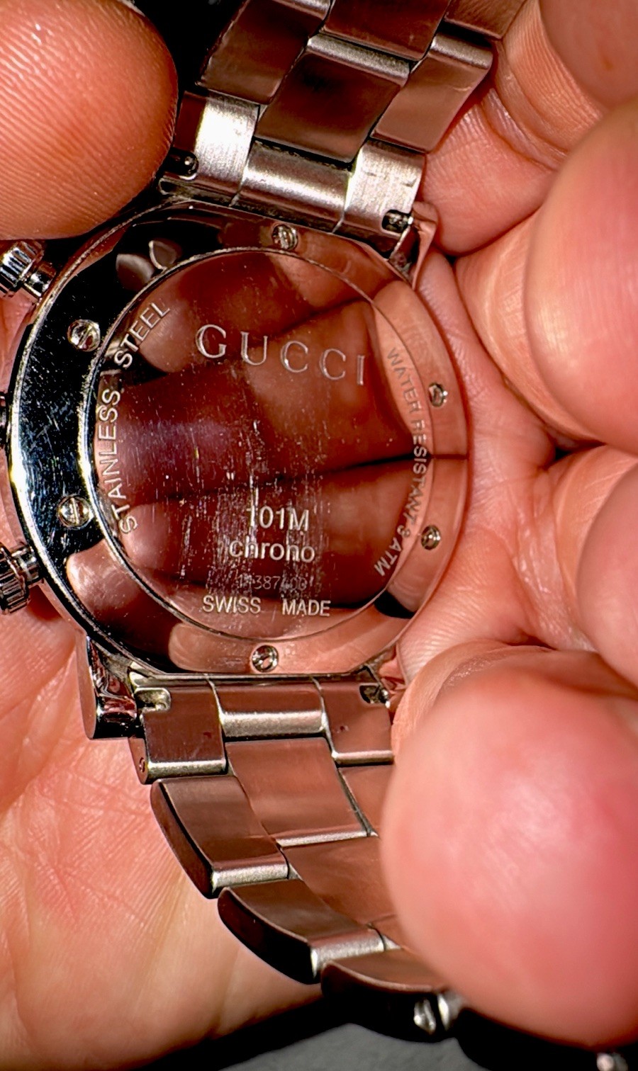 Mens Gucci 101M Chronoscope Diamond Watch Factory Set Luxury Joe Rodeo Benny Co