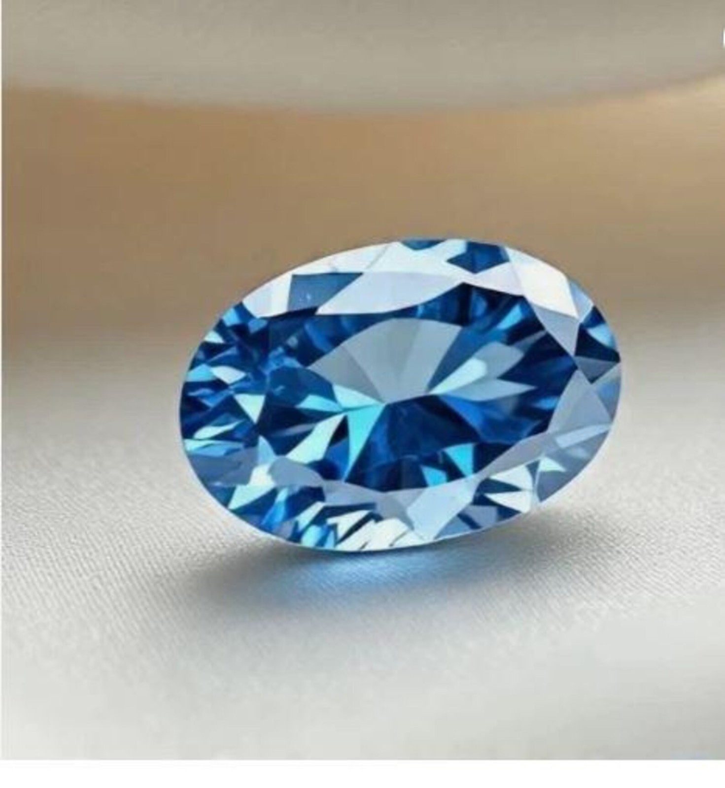 CERTIFIED 7.00 Ct Natural blue Diamond oval LOOSE VVS/ 15 mm