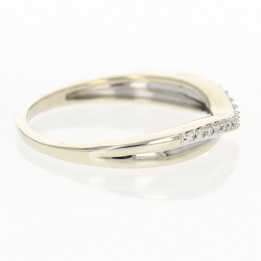 .09ctw Round Diamond Pavé Set Contoured Wedding Band Ring 14k White Gold Size 6