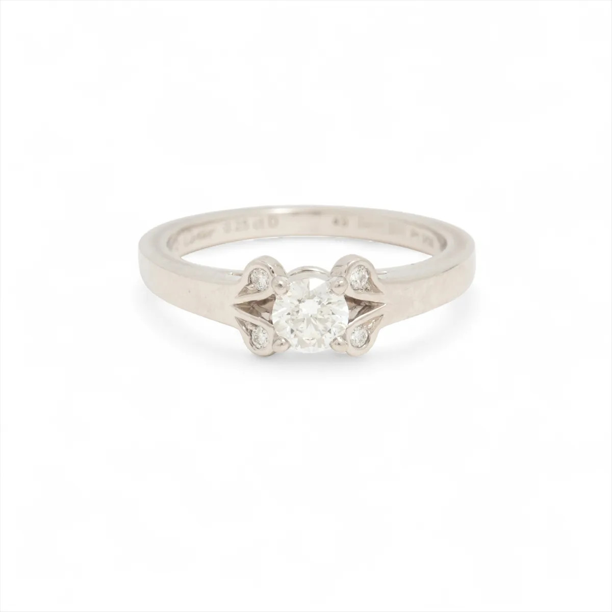 Cartier Ballerina diamond Ring Pt950 4.6g 0.25D D VS1 3EX NONE 49