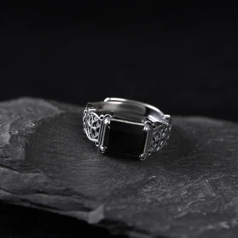 HX Silver Color New Cross Ring Men’s Personality Dominant Trend Hip Hop