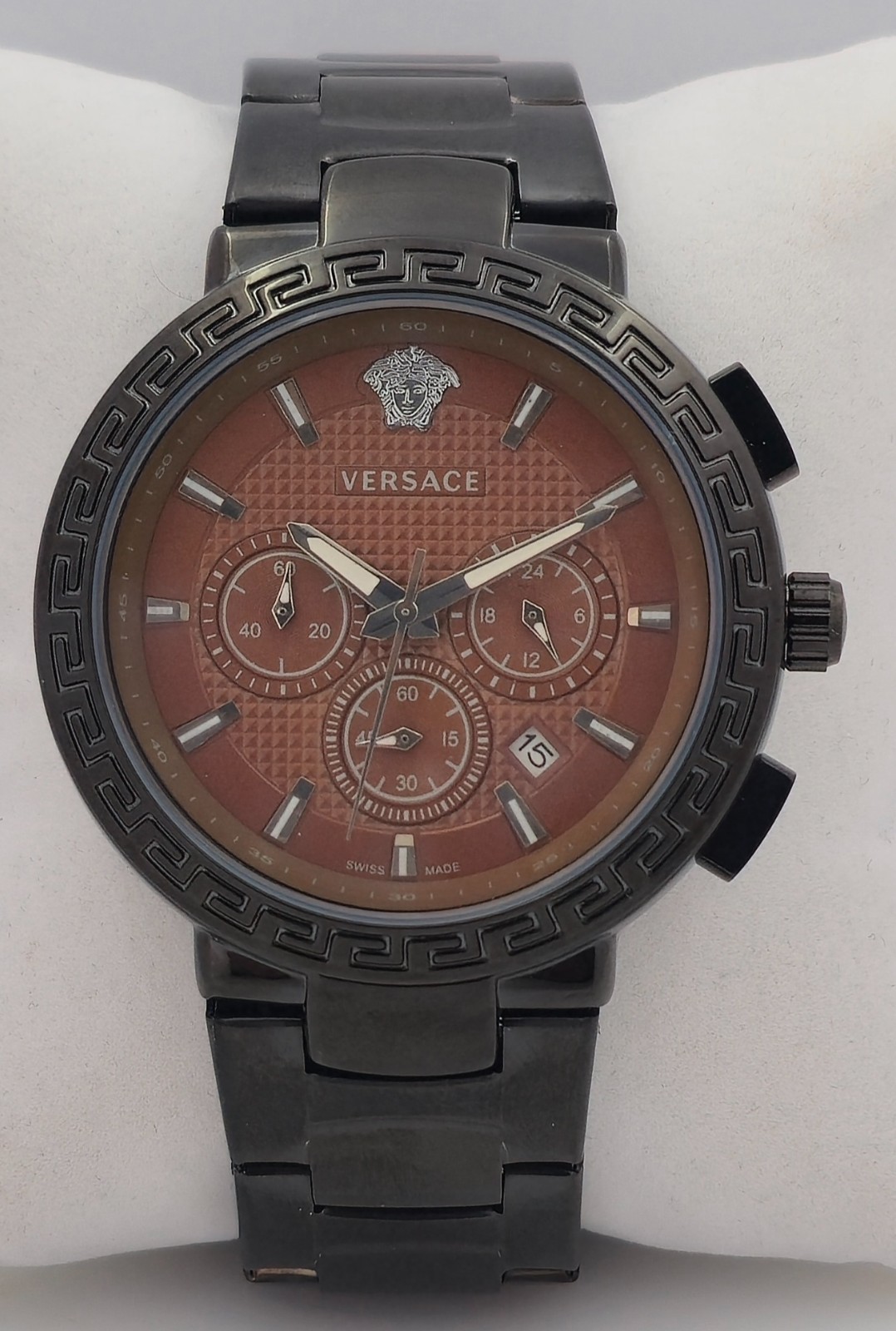 Refurbished Luxury Versace Greca Chrono Date Indicator Quartz Men’s Wristwatch