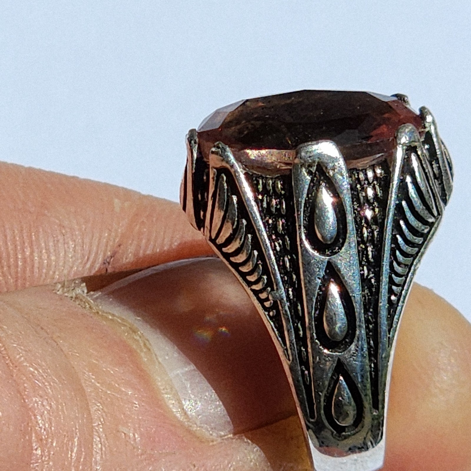 4ct Zultanite Color Changing Turkish Ring Size 6 1/2 Sterling Silver Sultanite