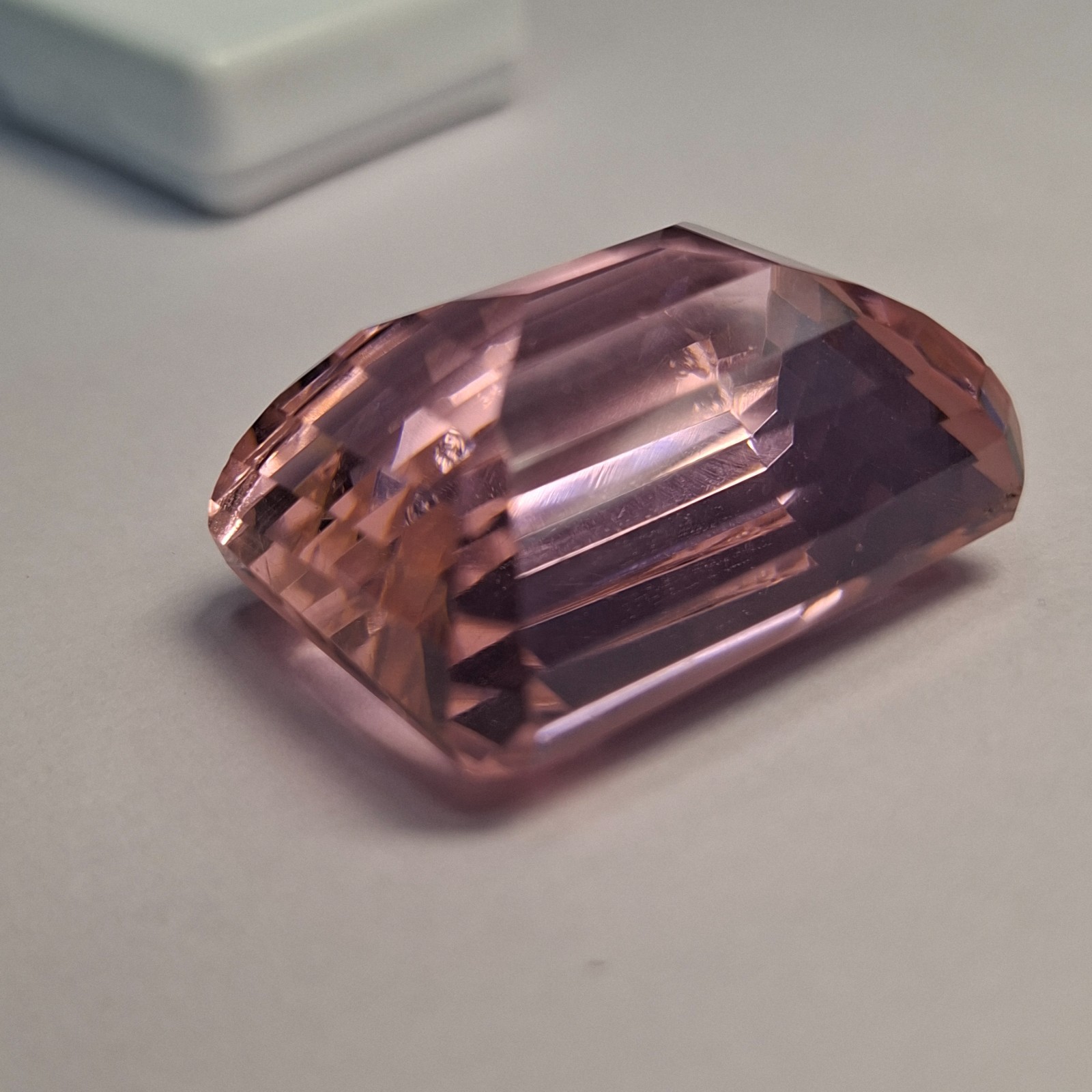 Natural Certified Light Pink Emerald Cut 111-113 Ct Topaz Loose Gemstone GB035