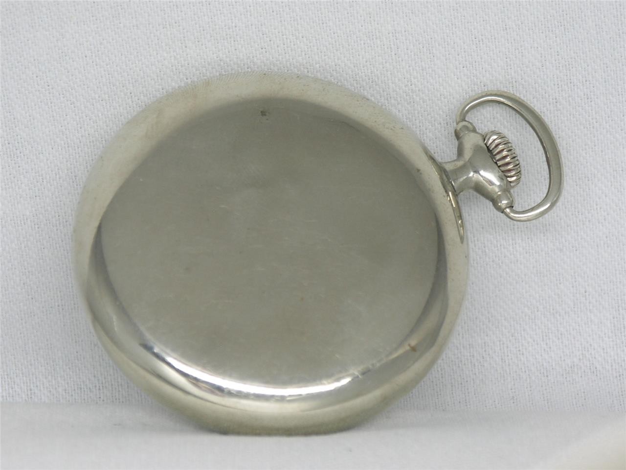 ANTIQUE 16S WALTHAM 21 JWL GR 645 RAILROAD SILVEROID POCKET WATCH, RUNNING!