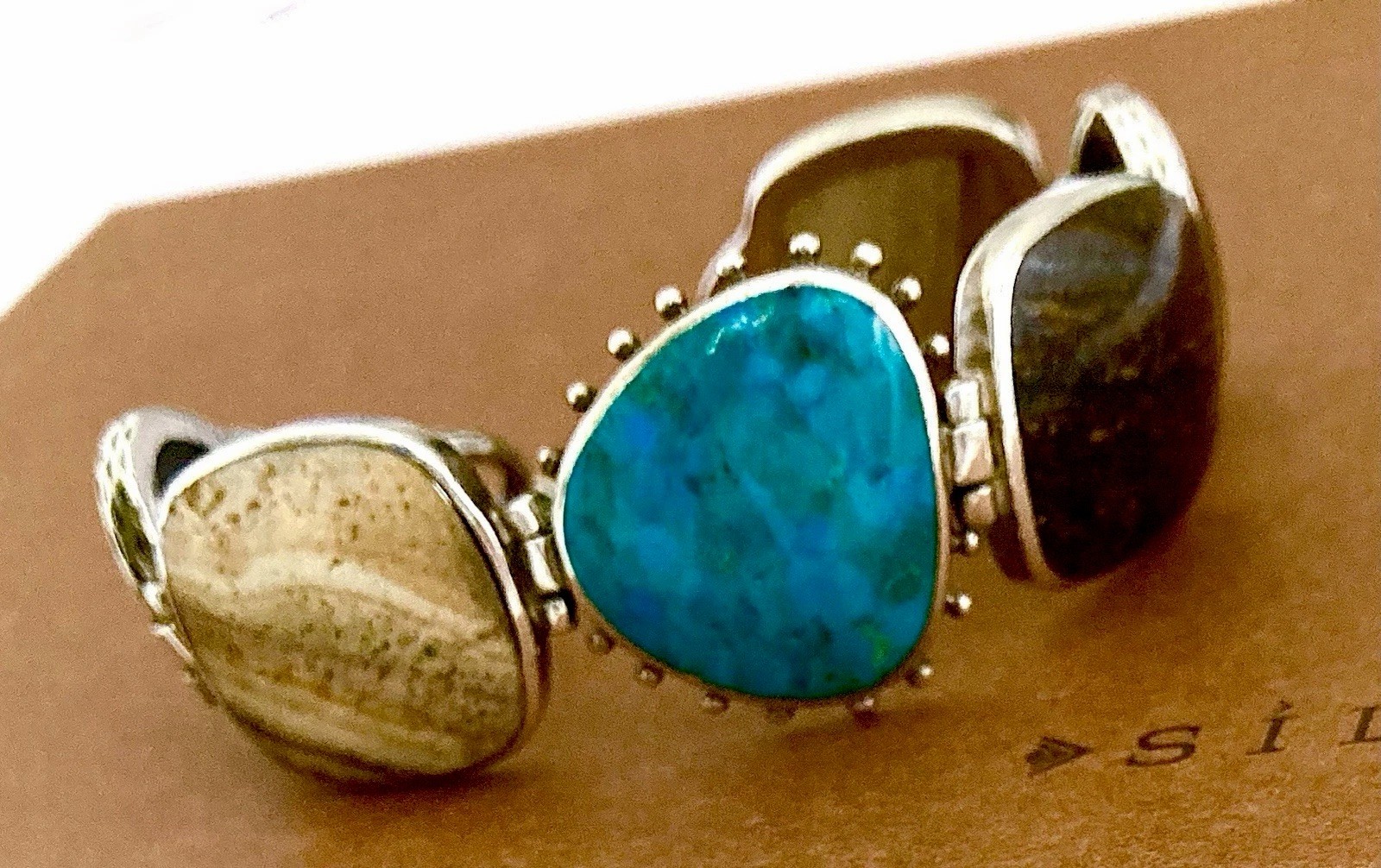 SILPADA Sterling Silver TURQUOISE-BRONZITE-PYRITE-JASPER Bracelet~#B1934~NEW!