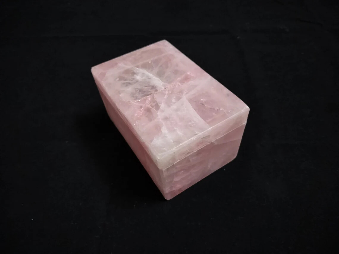 Large Jewellery Box | Stone box | Tarot card holder | Rose Quartz | Love Stone |