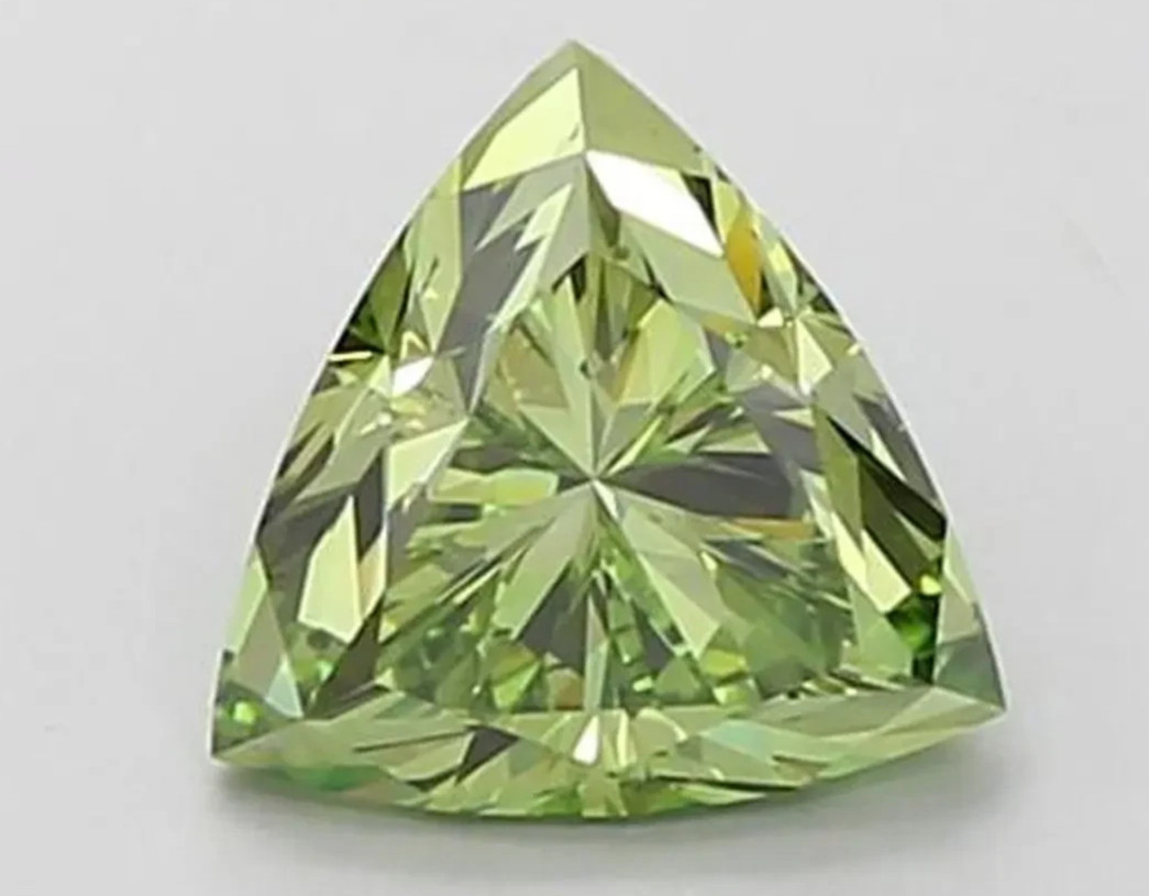 CERTIFIED 1.05 Ct Natural Green Diamond Trillion Cut LOOSE VVS1/ 6 mm