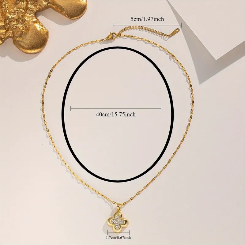 Wholesale Jewelry Casual Elegant Glam Four Leaf Clover 316 Stainless Steel
