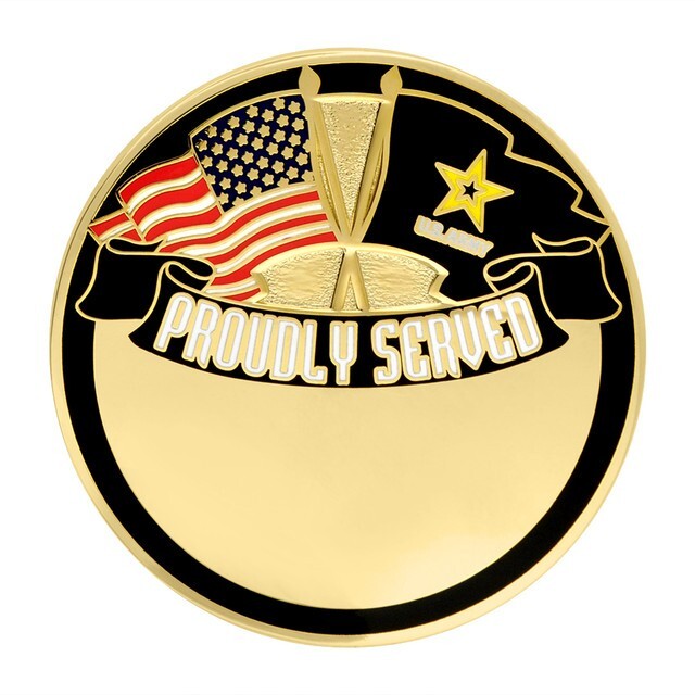 PinMart’s Officially Licensed Engravable U.S. Army Veteran Coin