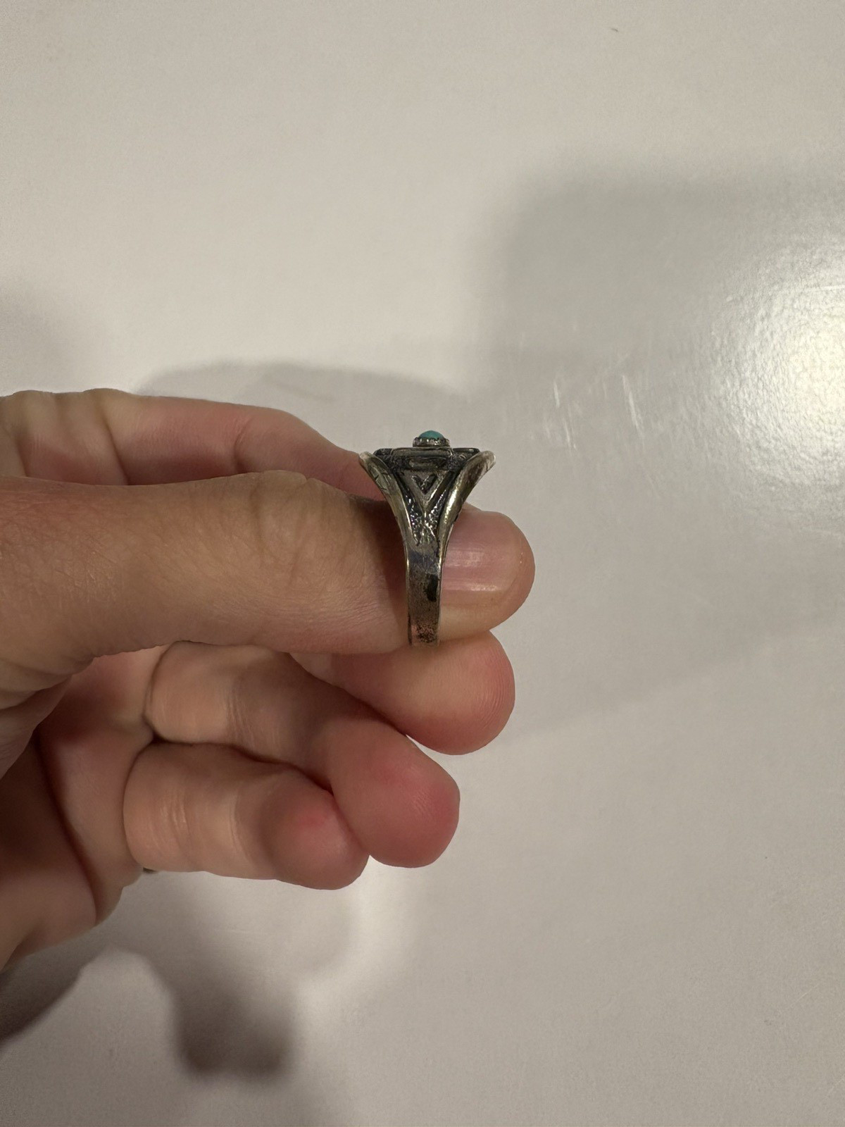 Bell Trading Post Native American Thunderbird Motif Ring Sterling Silver Size 8