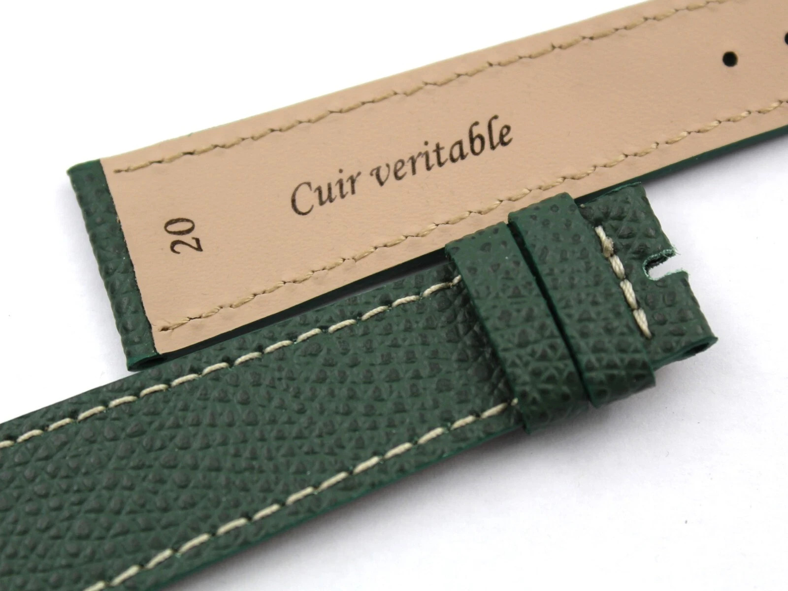 Watch Band Genuine Leather Dark Green Various Sizes Handmade Made Italy New