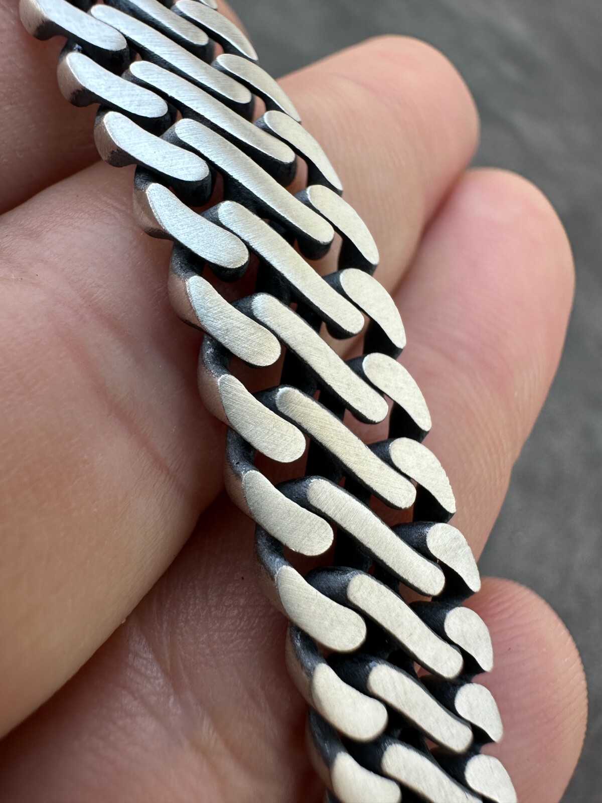 Custom Double Miami Cuban Figure Eight Link Bracelet 12mm Wide Real 925 Silver