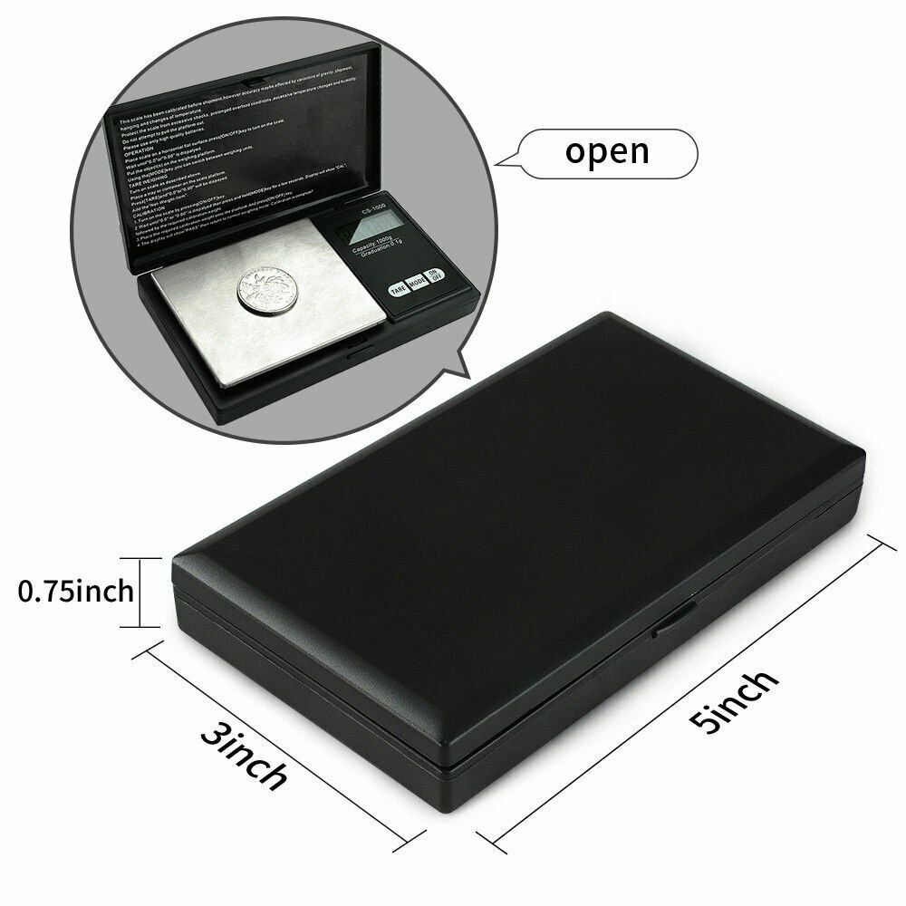 Pocket 1000g x 0.1g Digital Jewelry Gold Coin Gram Balance Weight Precise Scale