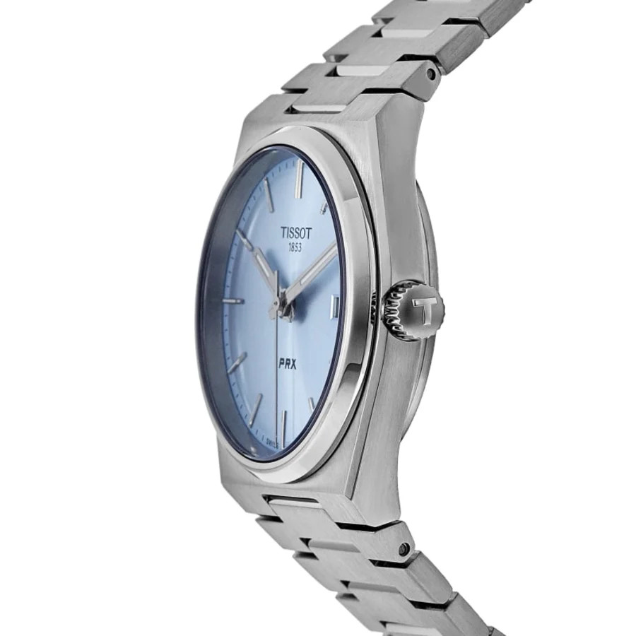 New Tissot PRX Quartz Light Blue Dial Steel Unisex Watch T137.210.11.351.00