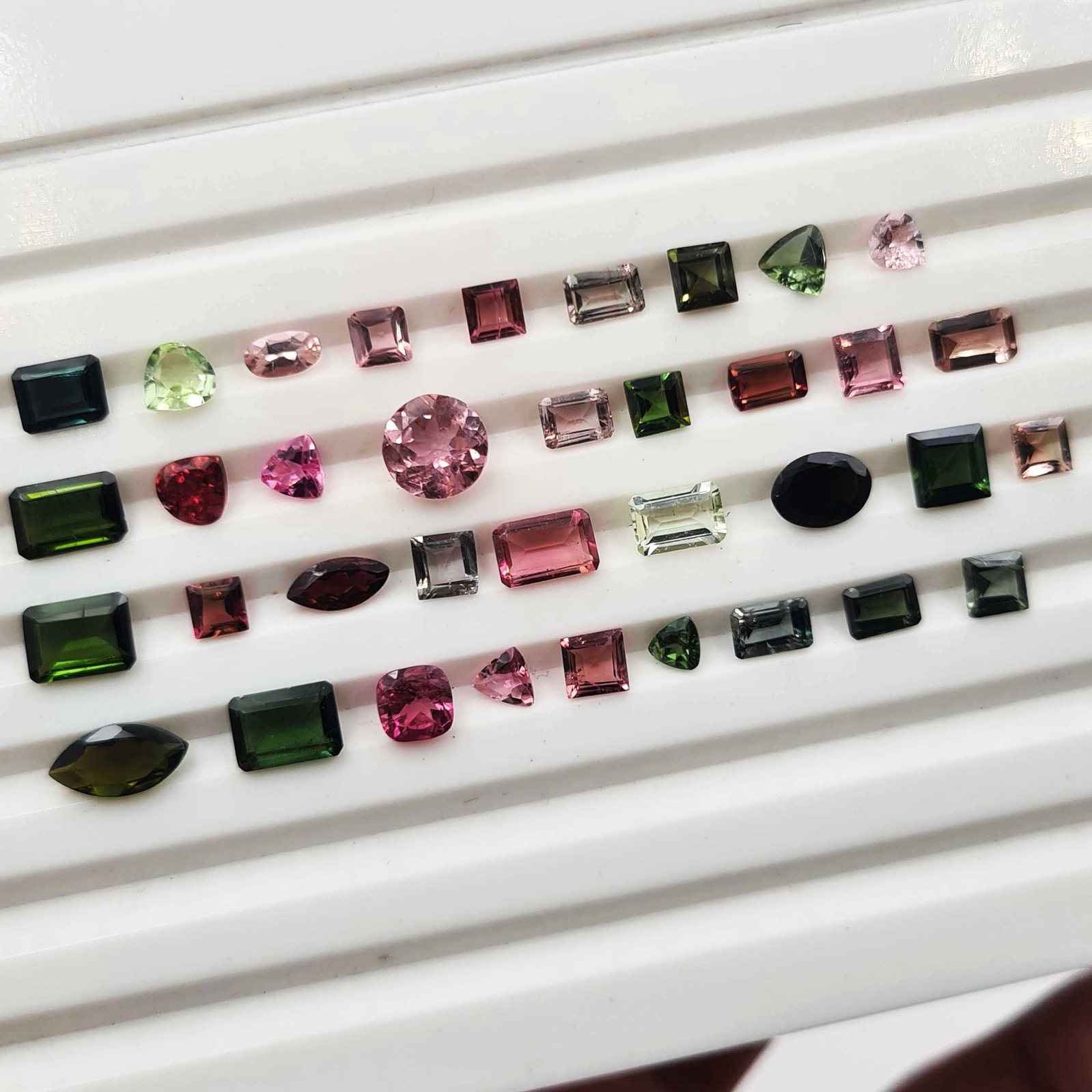 Natural Multi Tourmaline Pear Cut Loose Stone Lot 16 Pcs 3-7 MM 5 CT