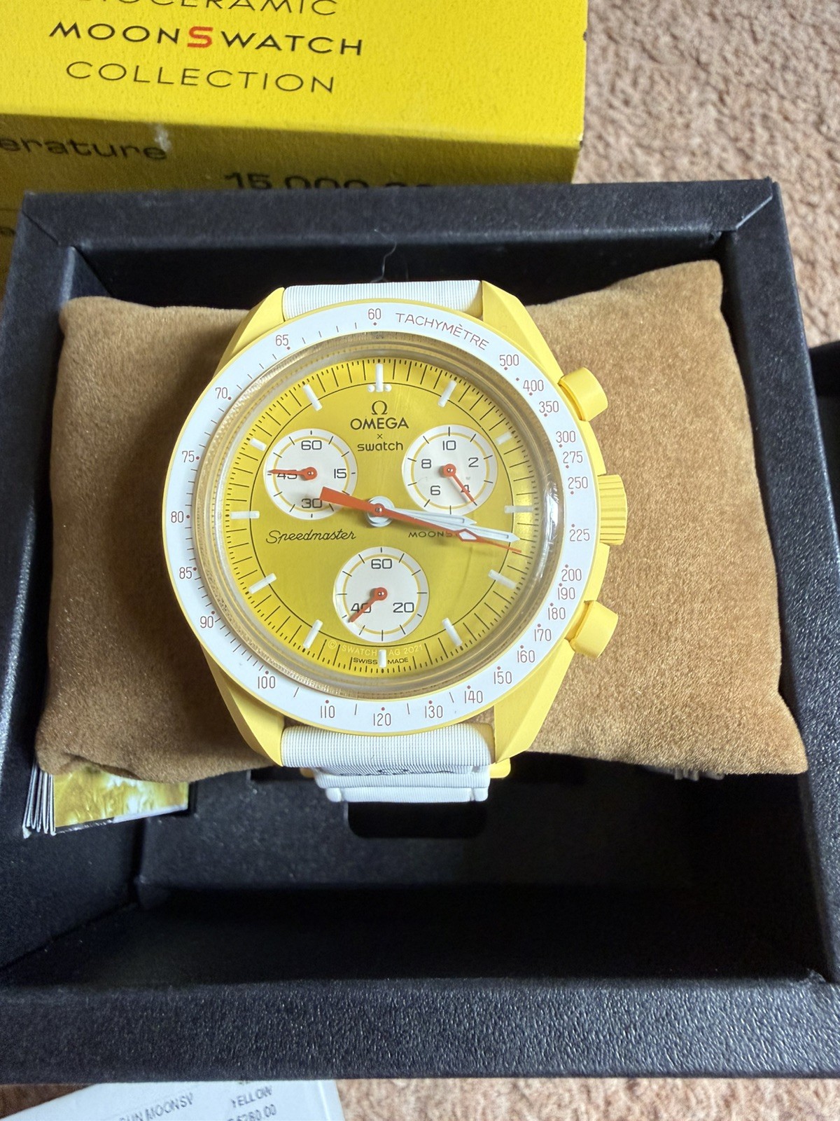 OMEGA x Swatch MoonSwatch Mission to the Sun Chronograph Quartz Box & Manual