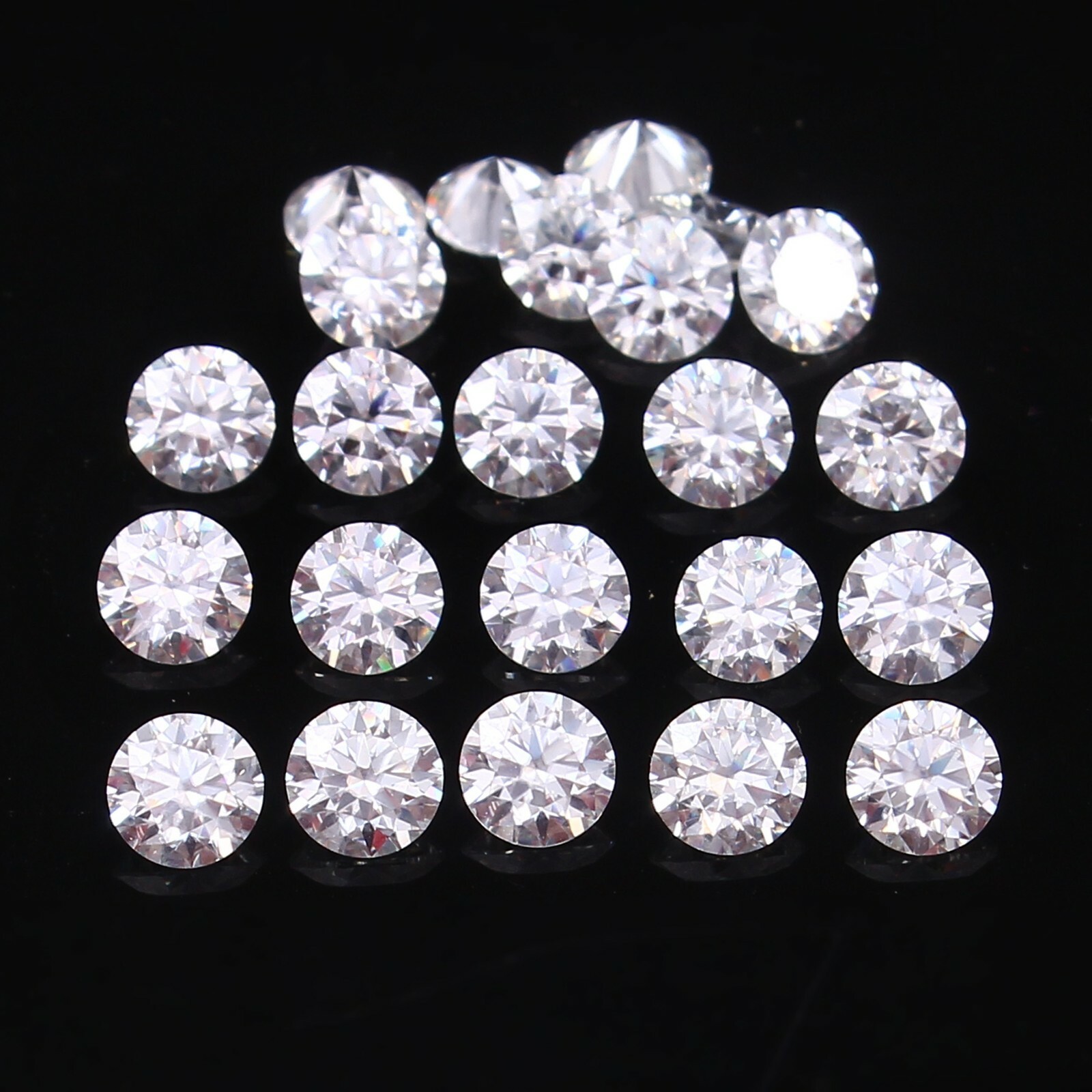Moissanite VVS1 Round Cut Loose Gemstone Synthetic Diamond D Color VVS1 3×3 MM