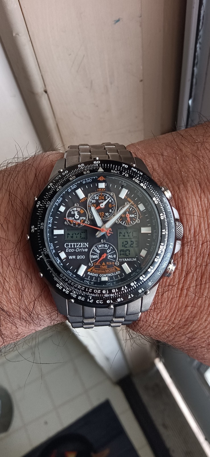 Citizen Skyhawk A-T Eco-Drive Titianium Radio Controlled U600-S049661 Watch Only
