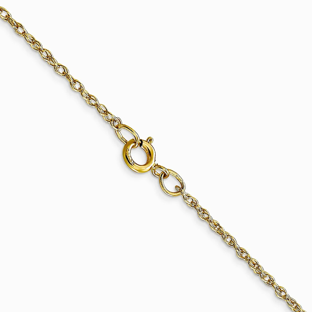 10K Yellow Gold .95mm Carded Cable Rope Chain Necklace 16″-24″