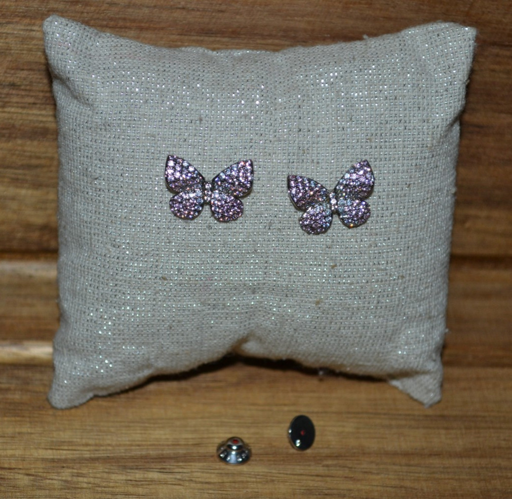 Henri Bendel Butterfly Pavé Crystal Stud Earrings