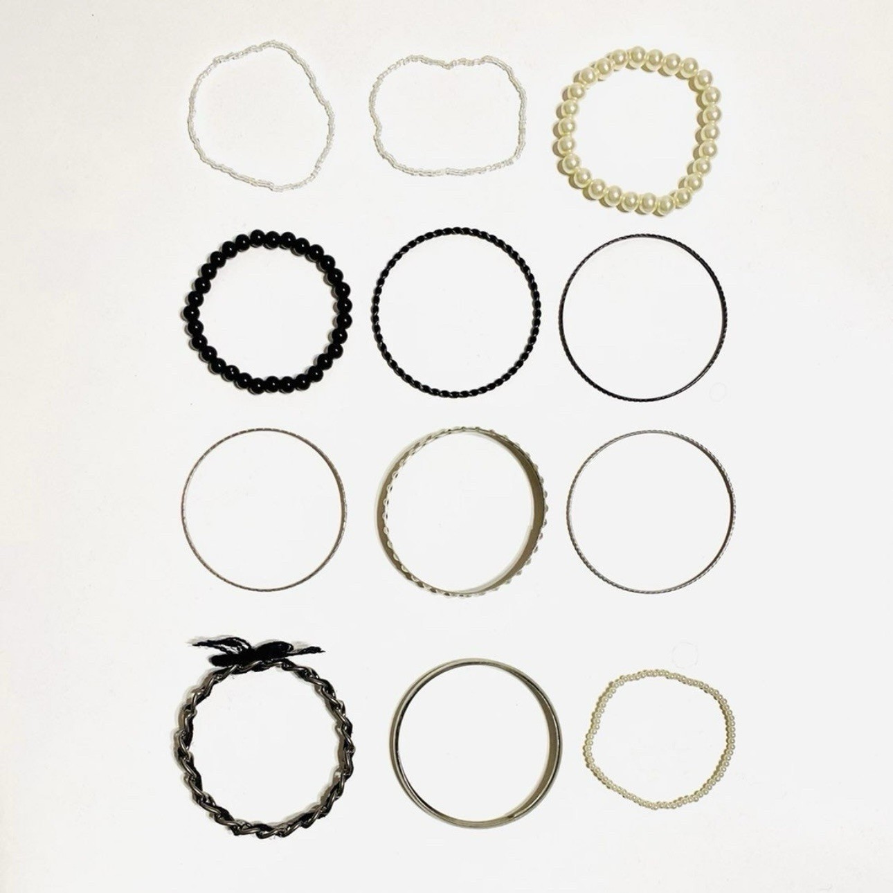 BERSHKA 12-piece mixed bracelet set