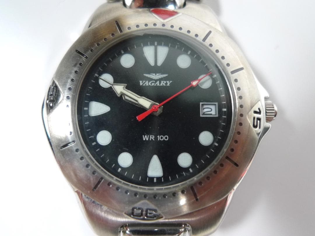 VAGARY quartz wristwatch WR 100 black dial Citizen