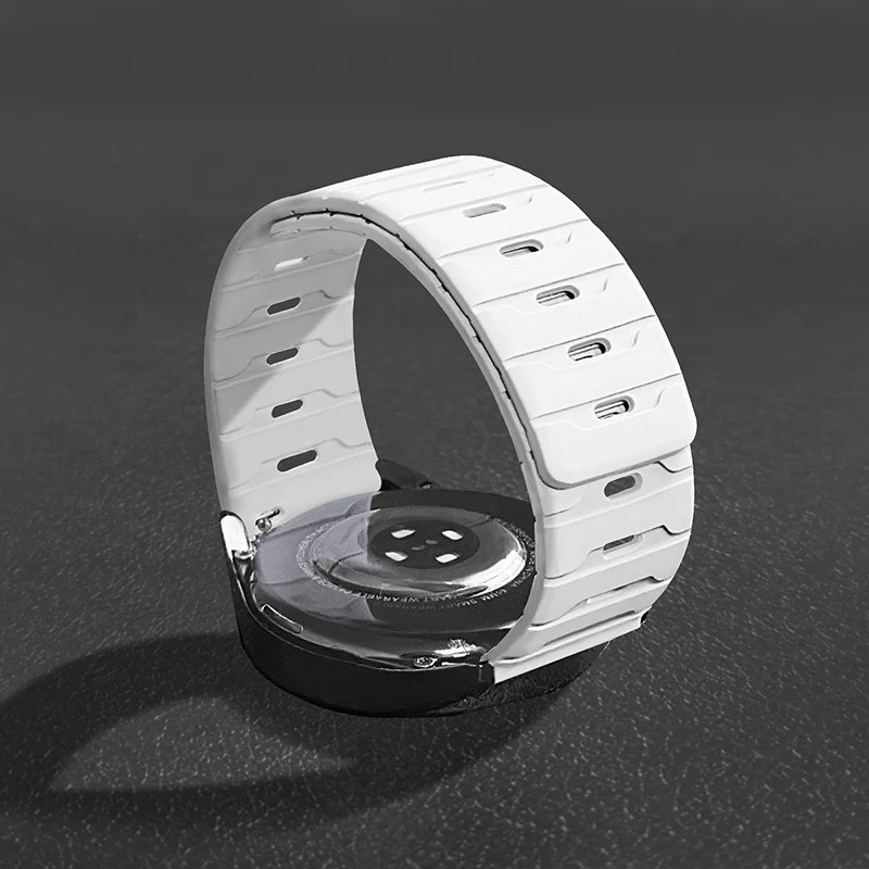 Silicone Magnetic Loop Watch Band for Samsung Galaxy Watch 7/6/5/4 Huawei GT Str