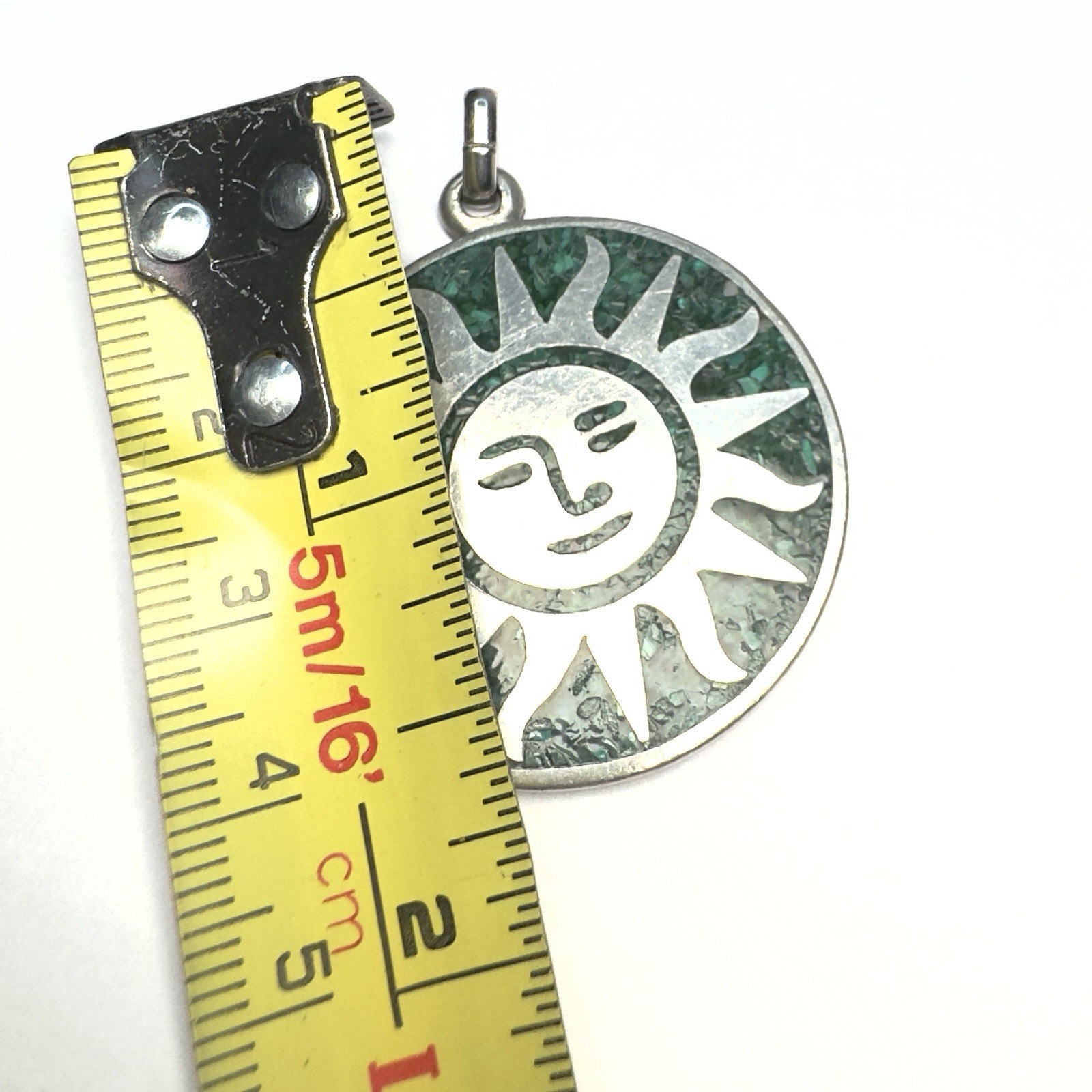 Vintage Pendant 3pc Lot Silver Pewter Sun Face Shell Seagull Some Signed