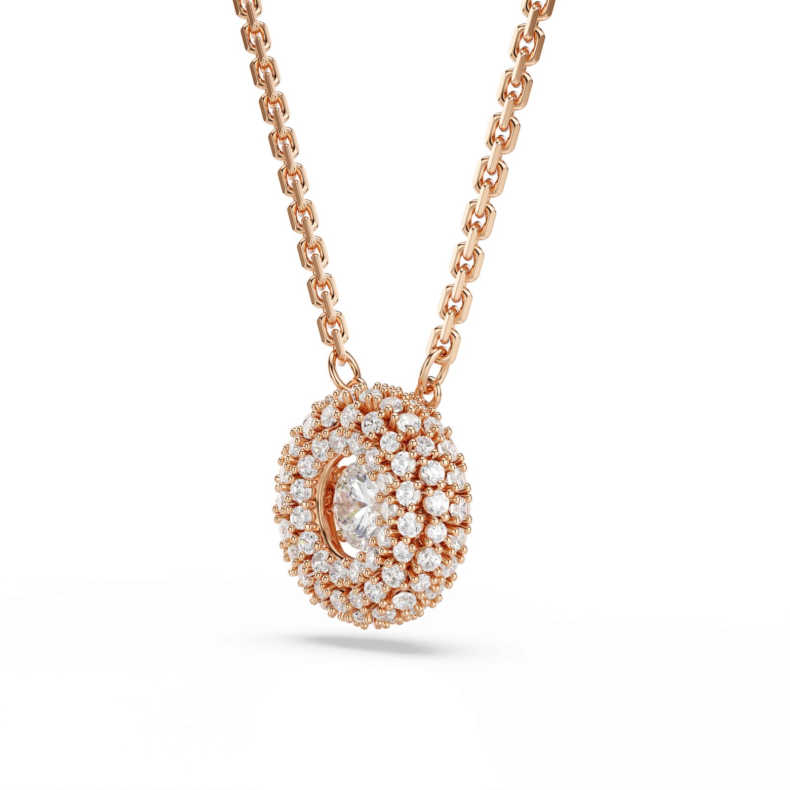 Swarovski Sublima Pendant, Round Cut, White, 18K Rose Gold Plated 5764190