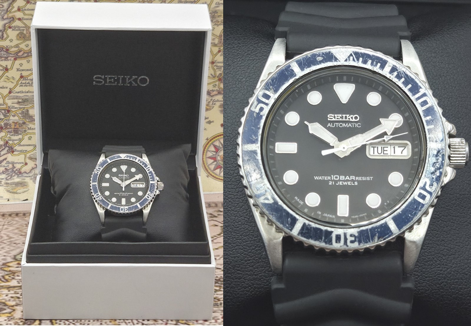 Seiko Mens Automatic Watch SKX031 Scuba Divers JDM 7S26-0040 c.July 1996 BOXED