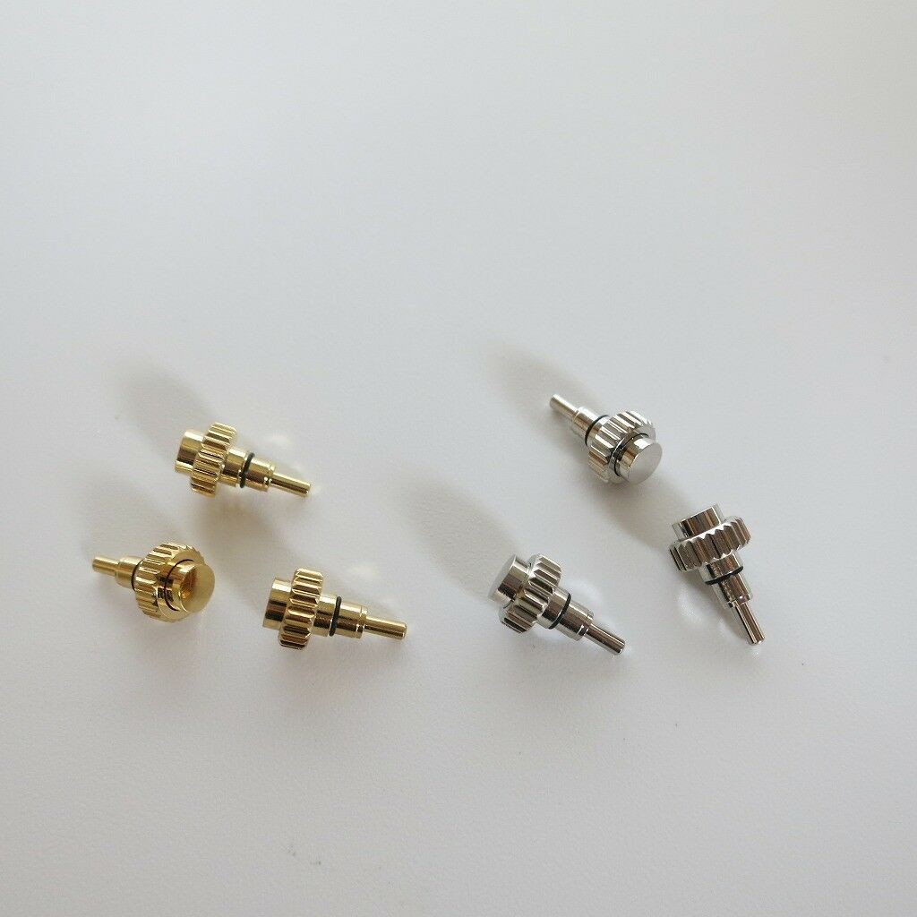 1 Set Stainless Steel Silver/Gold Watch Pusher Button Crown Flat Head Push Type