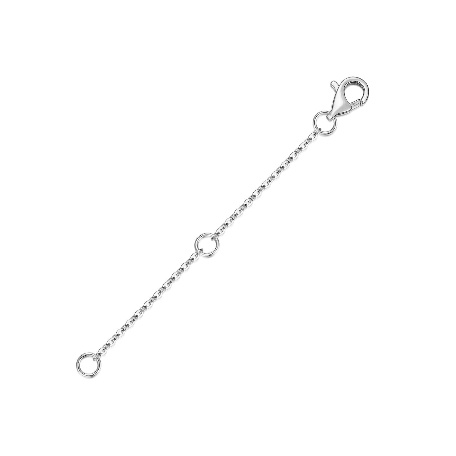 14K Gold Necklace Extender with Lobster Clasp – Adjustable 1-3 Inch Chain for Wo