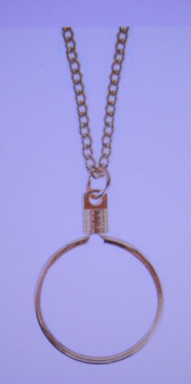 MEDALLION HOLDER – GOLD PLATED – 24 OR 30 INCH CHAIN