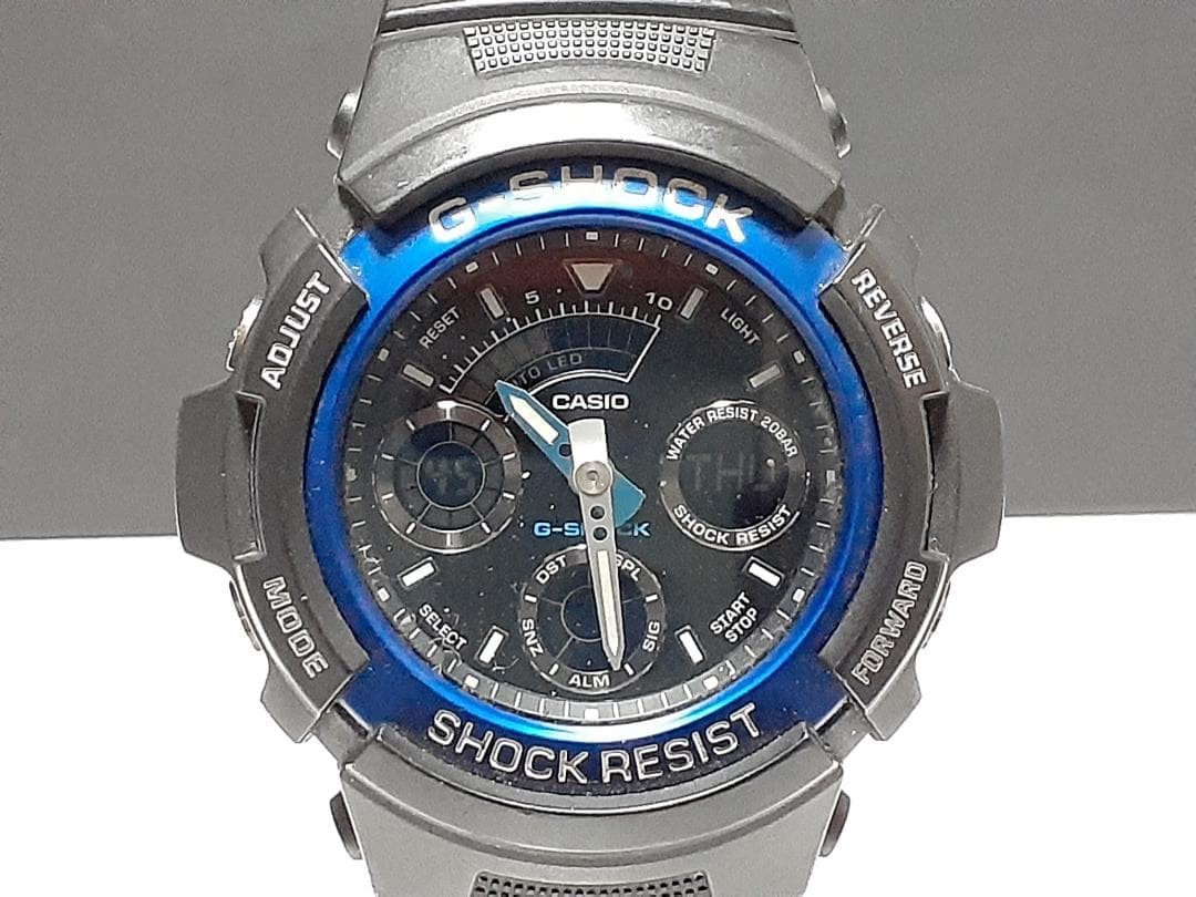 [Battery replaced, working condition] Casio G-SHOCK AW-591 Blue Analog-Digital W