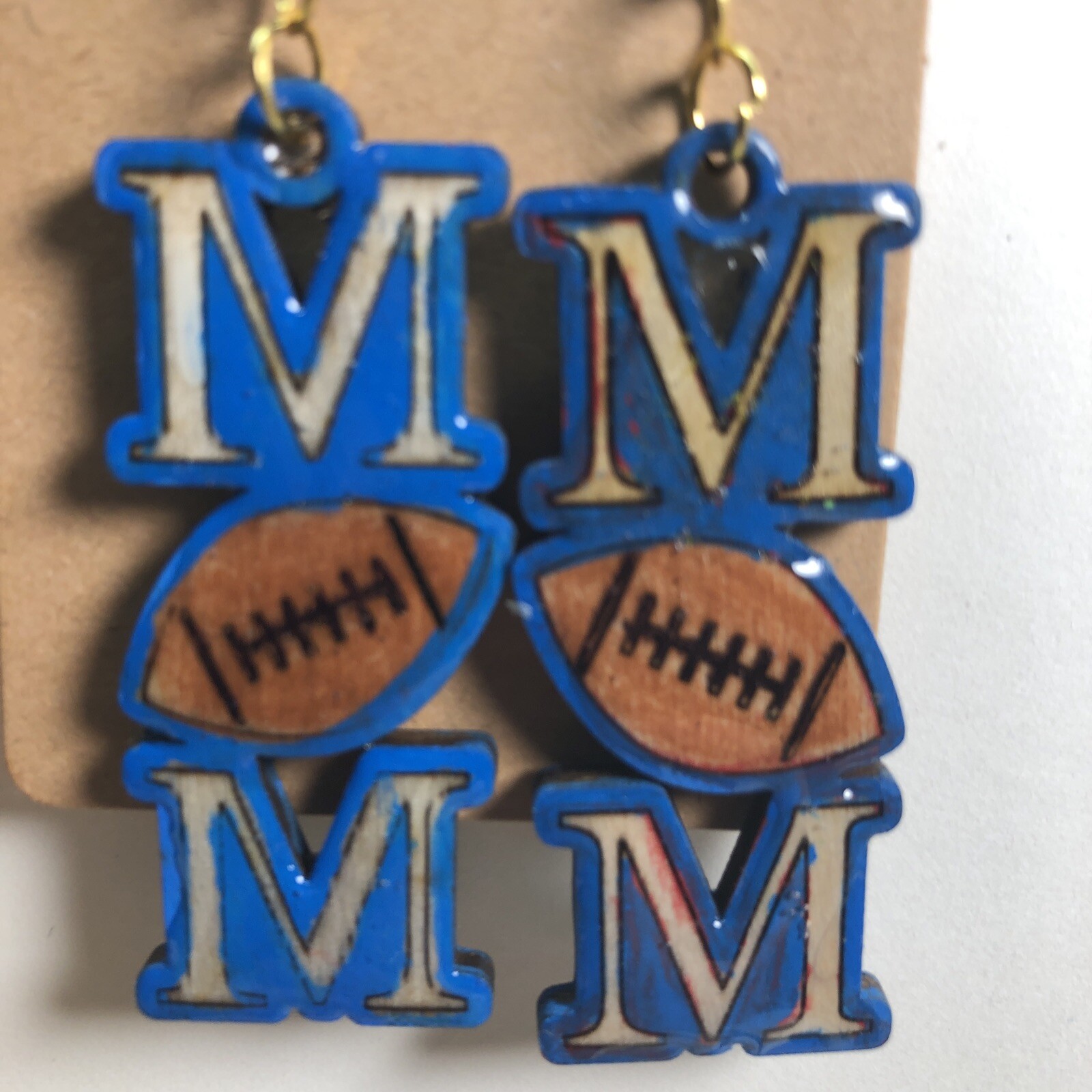 Football Mom, Earrings,Lightweight, By Gary Clark, Pick You’re Color