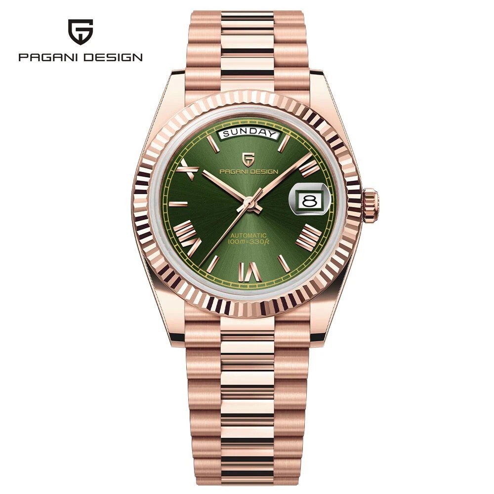PAGANI DESIGN PD1752 Green Dial Automatic Stainless Steel Luxury Men’s Watch