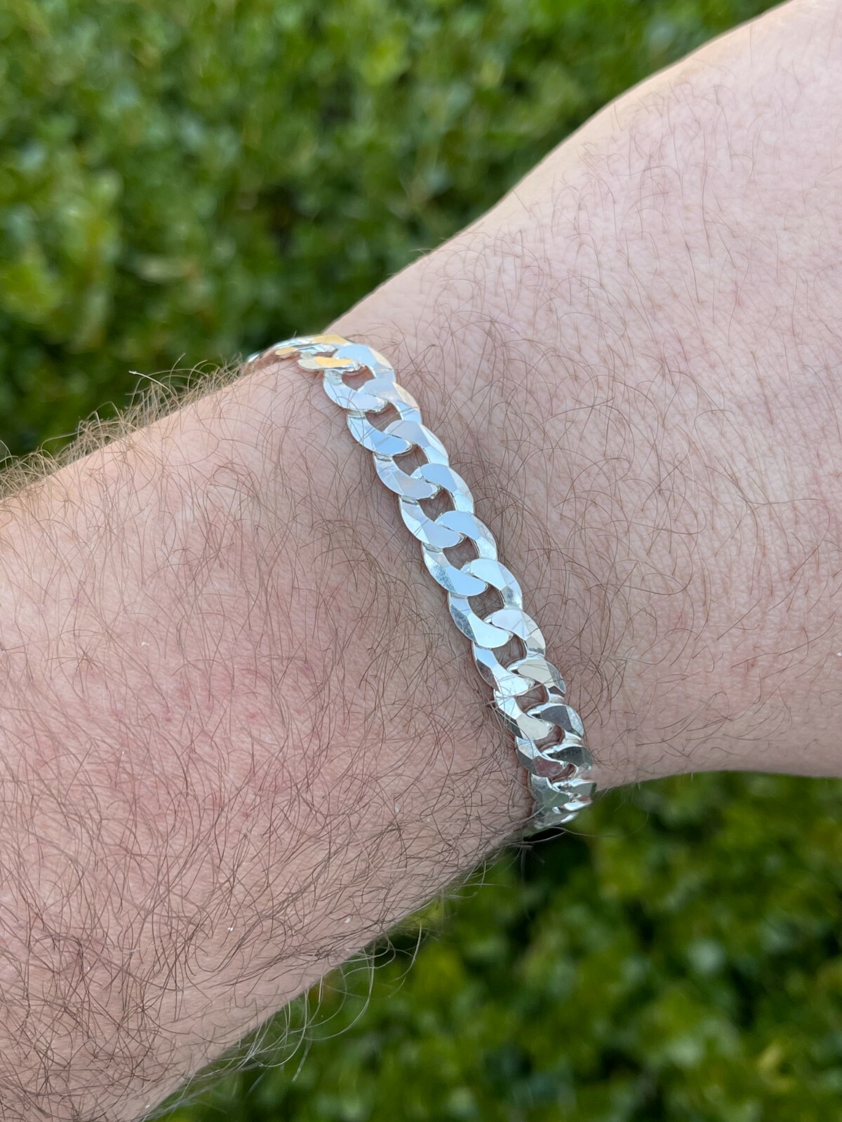 8mm Mens Miami Cuban Bracelet Real Solid 925 Sterling Silver 7″ 7.5″ 8″ 8.5″ 9″