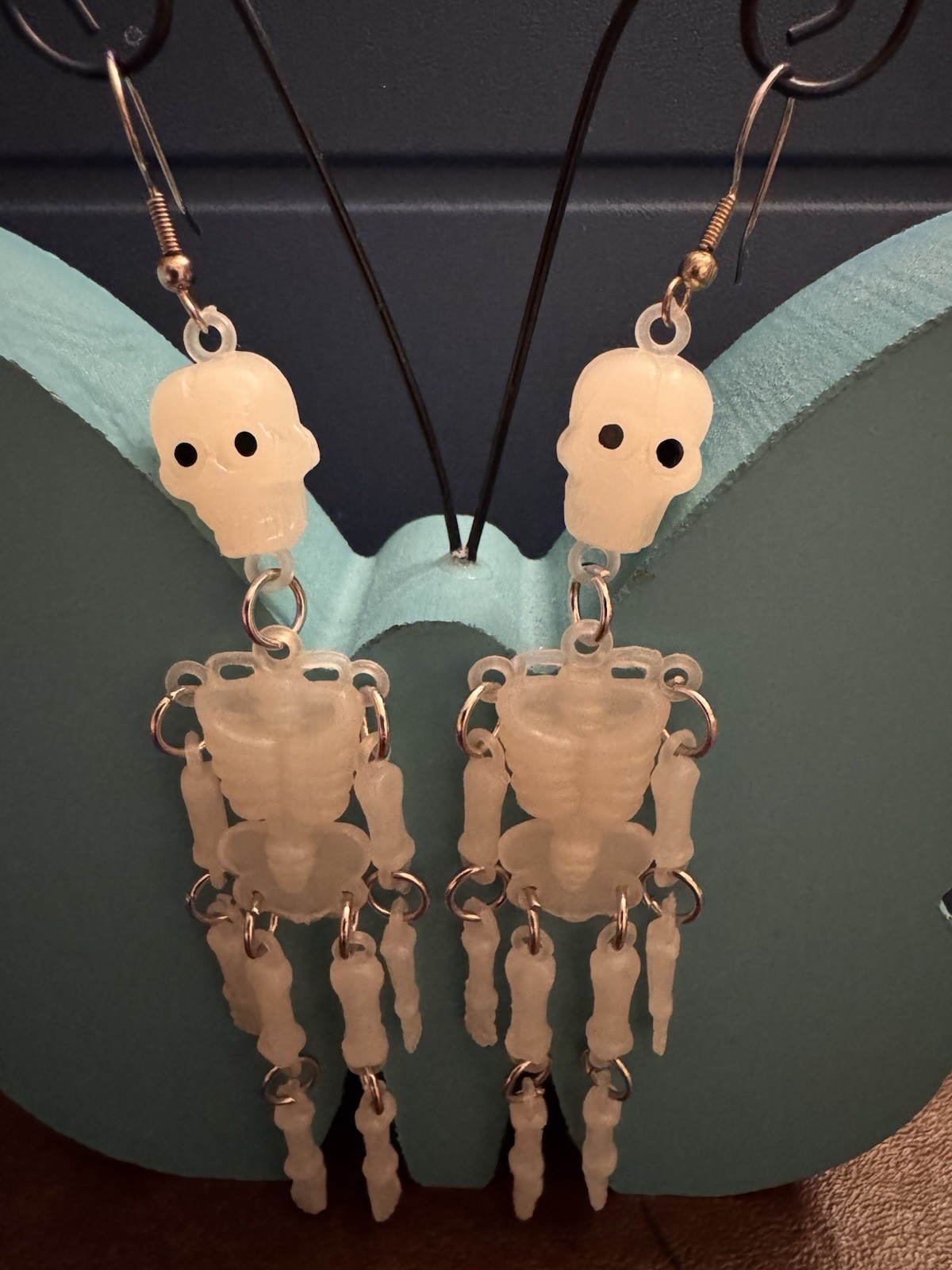 Skeleton Dangle Glow-in-the-Dark Earrings