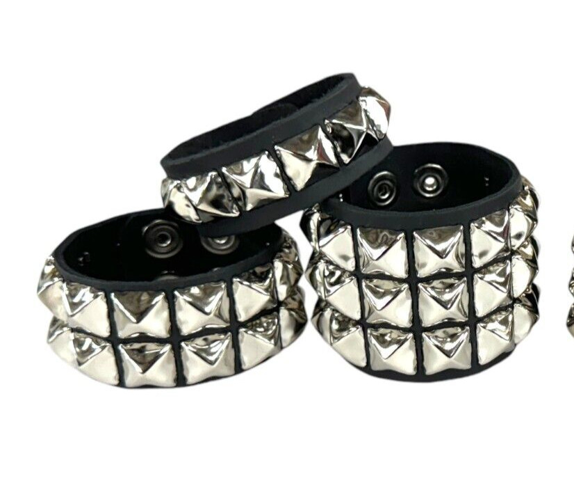 Studded Punk Cuff goth Wristband Punk Goth Emo Thrash Rockabilly Bracelet USA