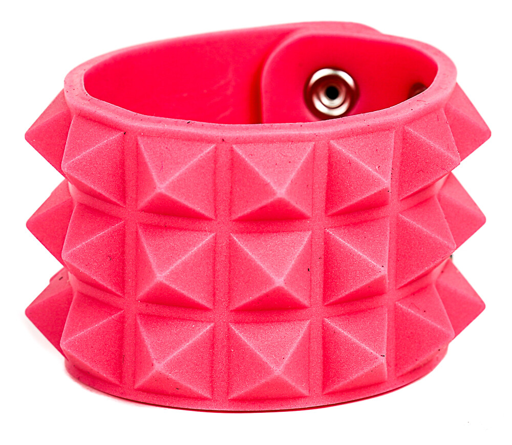 Silicone Rubber Studded Punk Rock Gothic Bracelet Glows in the Dark Punk Goth
