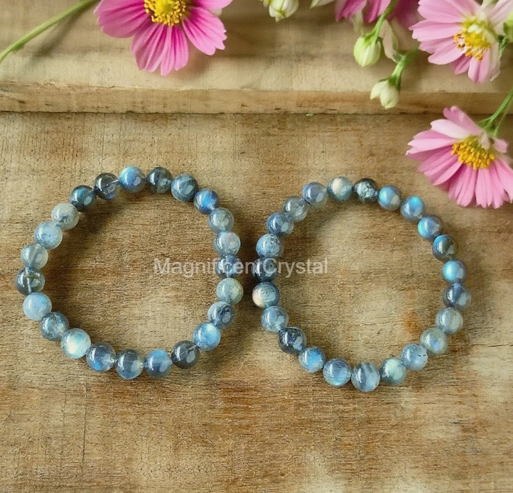 2025Bestseller 1pc Natural Labradorite Stone Bracelet Healing Energy Jewelry