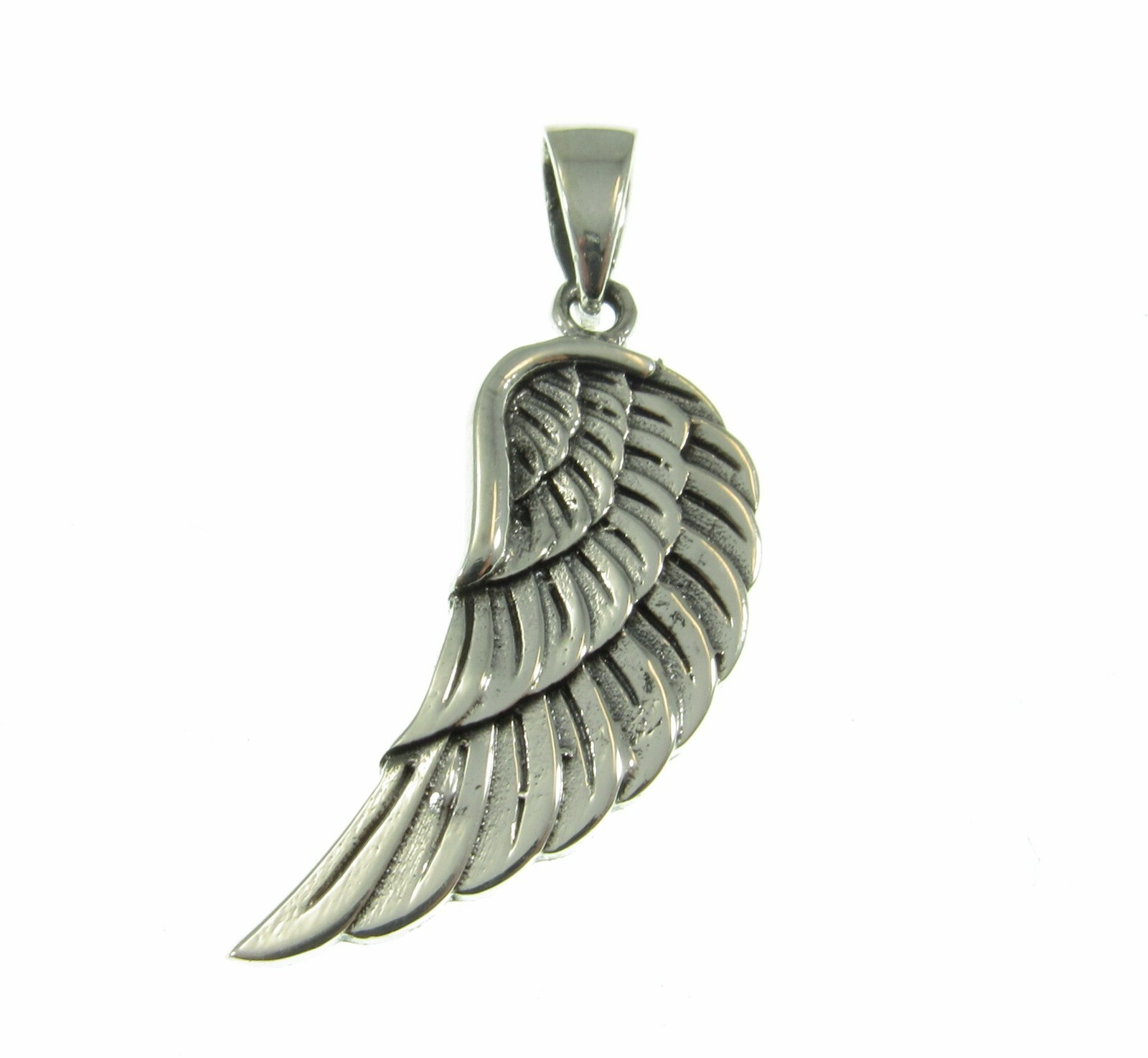 Handcrafted Solid 925 Sterling Silver ANGEL WING Pendant Hope & Protection Charm